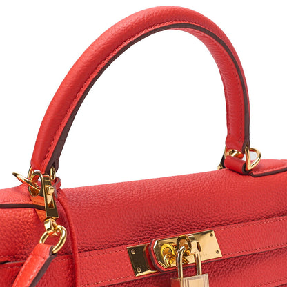 Hermes  Hermes Kelly 28 Handbag Inverted Stitch Togo Geranium Gold-Tone Hardware, Pre-Owned