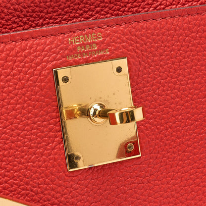 Hermes  Hermes Kelly 28 Handbag Inverted Stitch Togo Geranium Gold-Tone Hardware, Pre-Owned