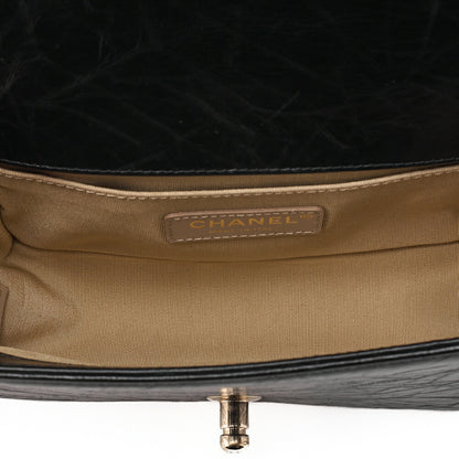 CHANEL Boy Chanel 20 Vintage Calf Chain Shoulder Luxury Line Black Gold -Tone Hardware, Pre-Owned
