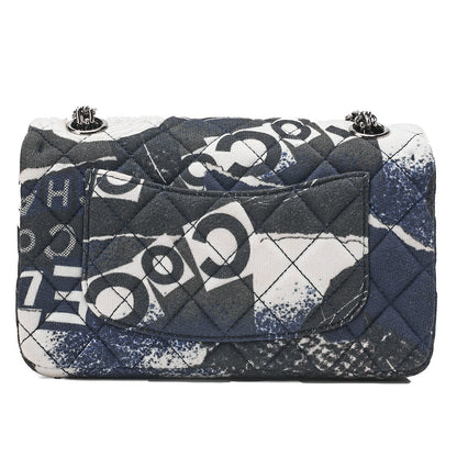 CHANEL CottonMatelasse Camellia 2.55 Lock 2.55 Chain Shoulder Multicolor Silver-Tone Hardware, Pre-Owned