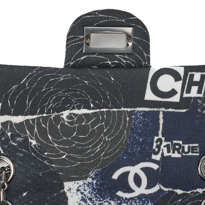 CHANEL CottonMatelasse Camellia 2.55 Lock 2.55 Chain Shoulder Multicolor Silver-Tone Hardware, Pre-Owned