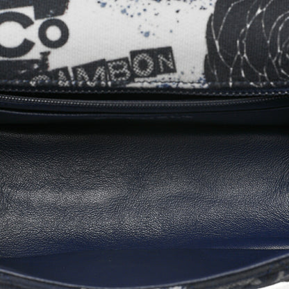 CHANEL CottonMatelasse Camellia 2.55 Lock 2.55 Chain Shoulder Multicolor Silver-Tone Hardware, Pre-Owned