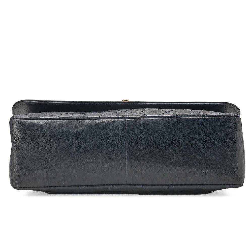 CHANEL Shoulder BagMatelasse Design Flap Chain Shoulder Lambskin Navy Gold-Tone Hardware, Pre-Owned