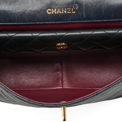 CHANEL Shoulder BagMatelasse Design Flap Chain Shoulder Lambskin Navy Gold-Tone Hardware, Pre-Owned