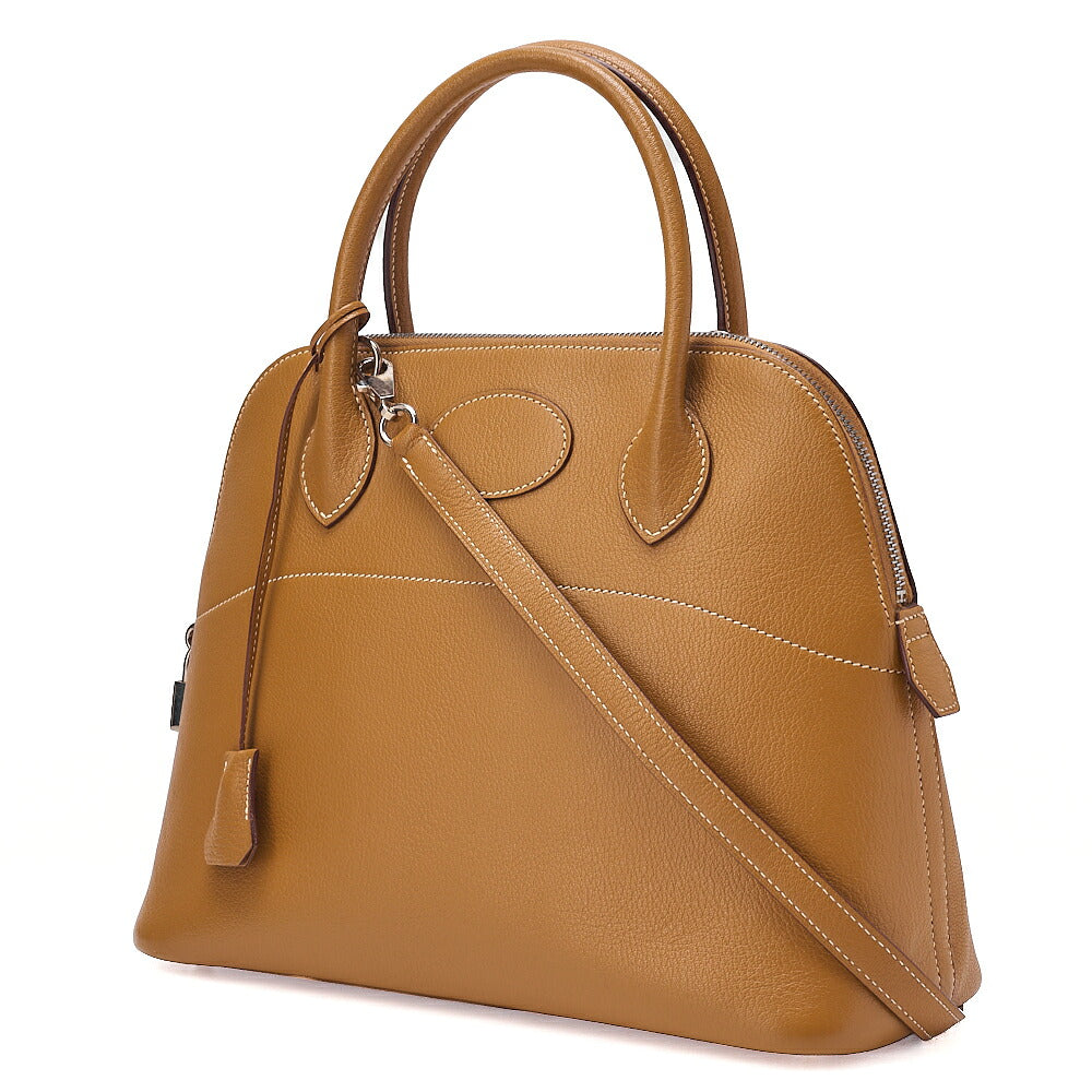 Hermes  Hermes Bolide 31 Handbag Shoulder Bag Chevre Coromandel Natural Silver-Tone Hardware, Pre-Owned