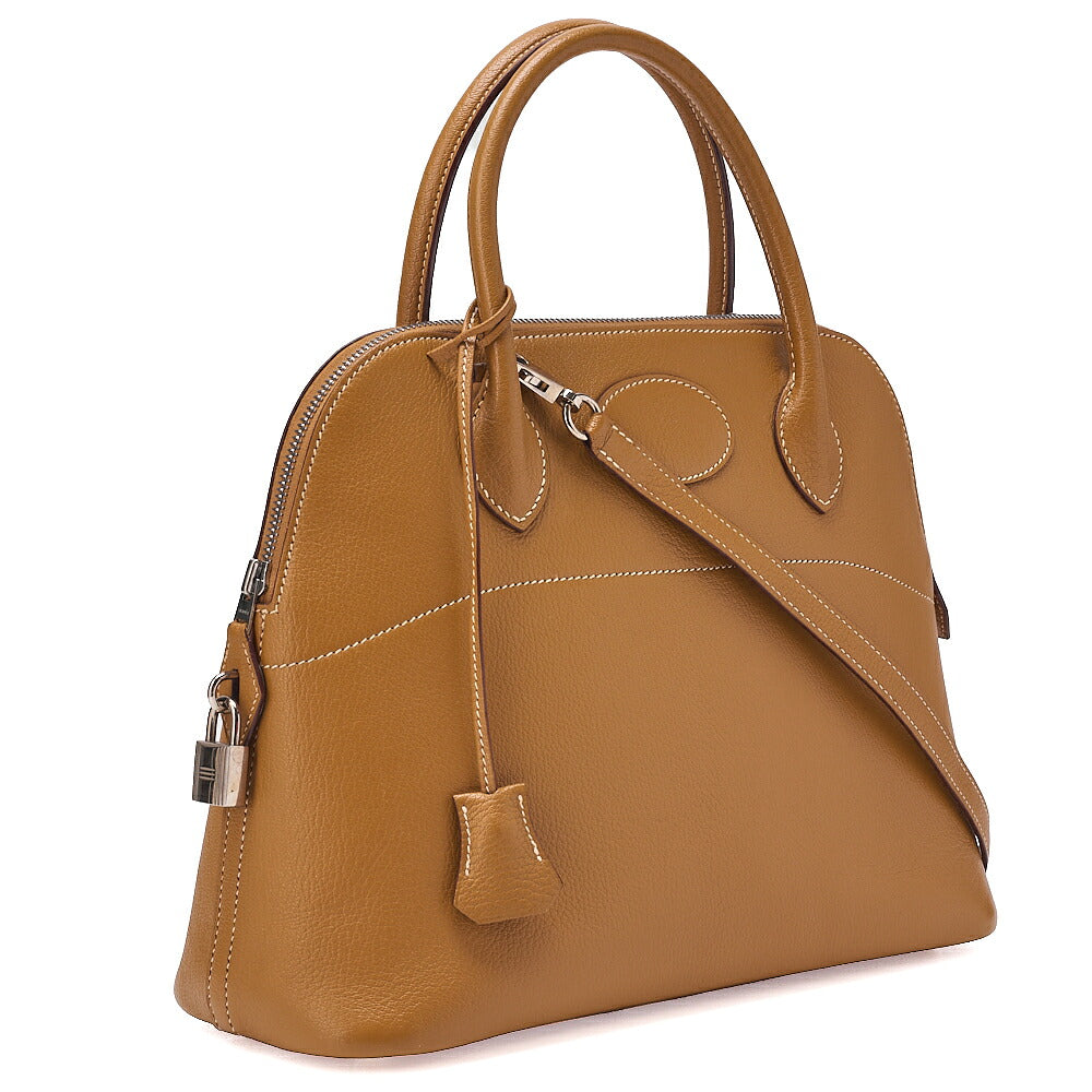 Hermes  Hermes Bolide 31 Handbag Shoulder Bag Chevre Coromandel Natural Silver-Tone Hardware, Pre-Owned