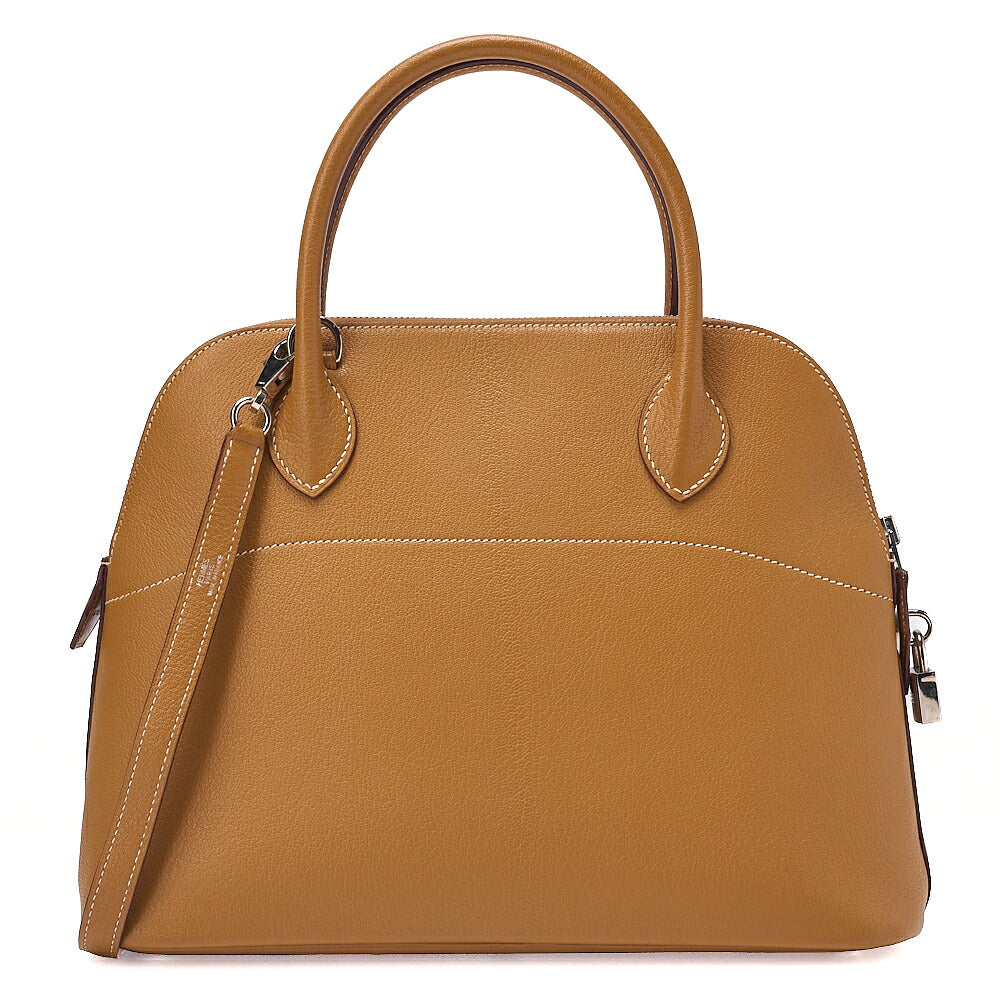 Hermes  Hermes Bolide 31 Handbag Shoulder Bag Chevre Coromandel Natural Silver-Tone Hardware, Pre-Owned