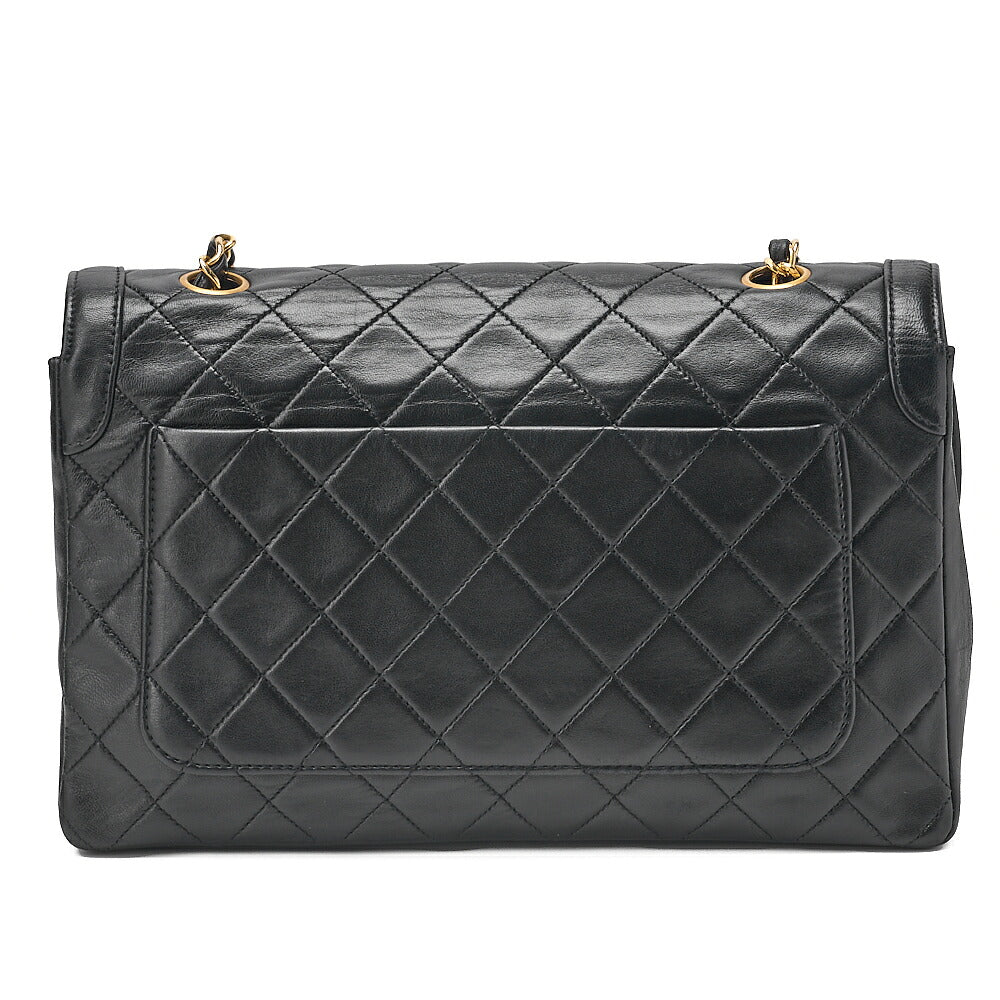 CHANEL Shoulder BagMatelasse Design Flap Chain Shoulder Lambskin Black Gold-Tone Hardware, Pre-Owned