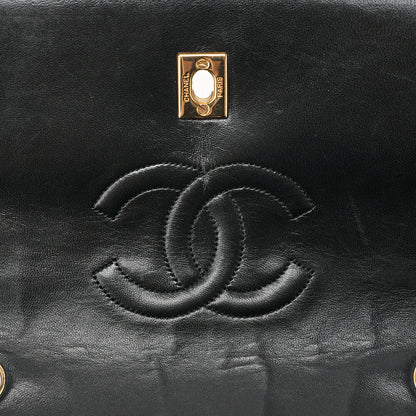 CHANEL Shoulder BagMatelasse Design Flap Chain Shoulder Lambskin Black Gold-Tone Hardware, Pre-Owned