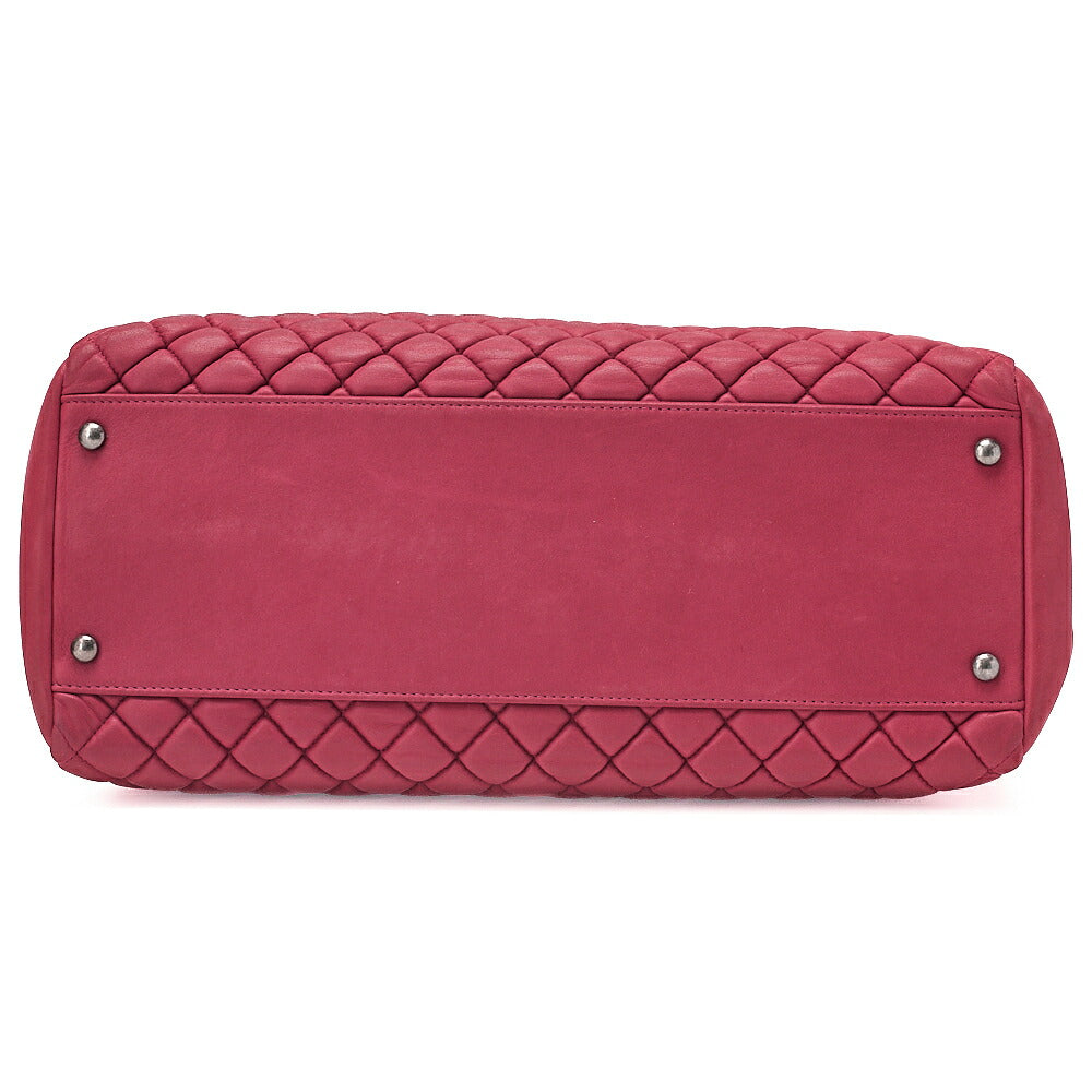 CHANEL Sparkle LeatherMatelasse Coco Charm Chain Shoulder Red Vintage-Tone Hardware, Pre-Owned