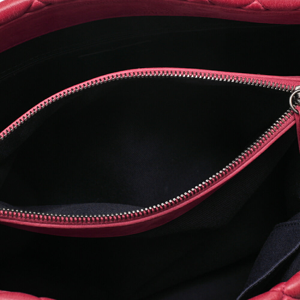 CHANEL Sparkle LeatherMatelasse Coco Charm Chain Shoulder Red Vintage-Tone Hardware, Pre-Owned
