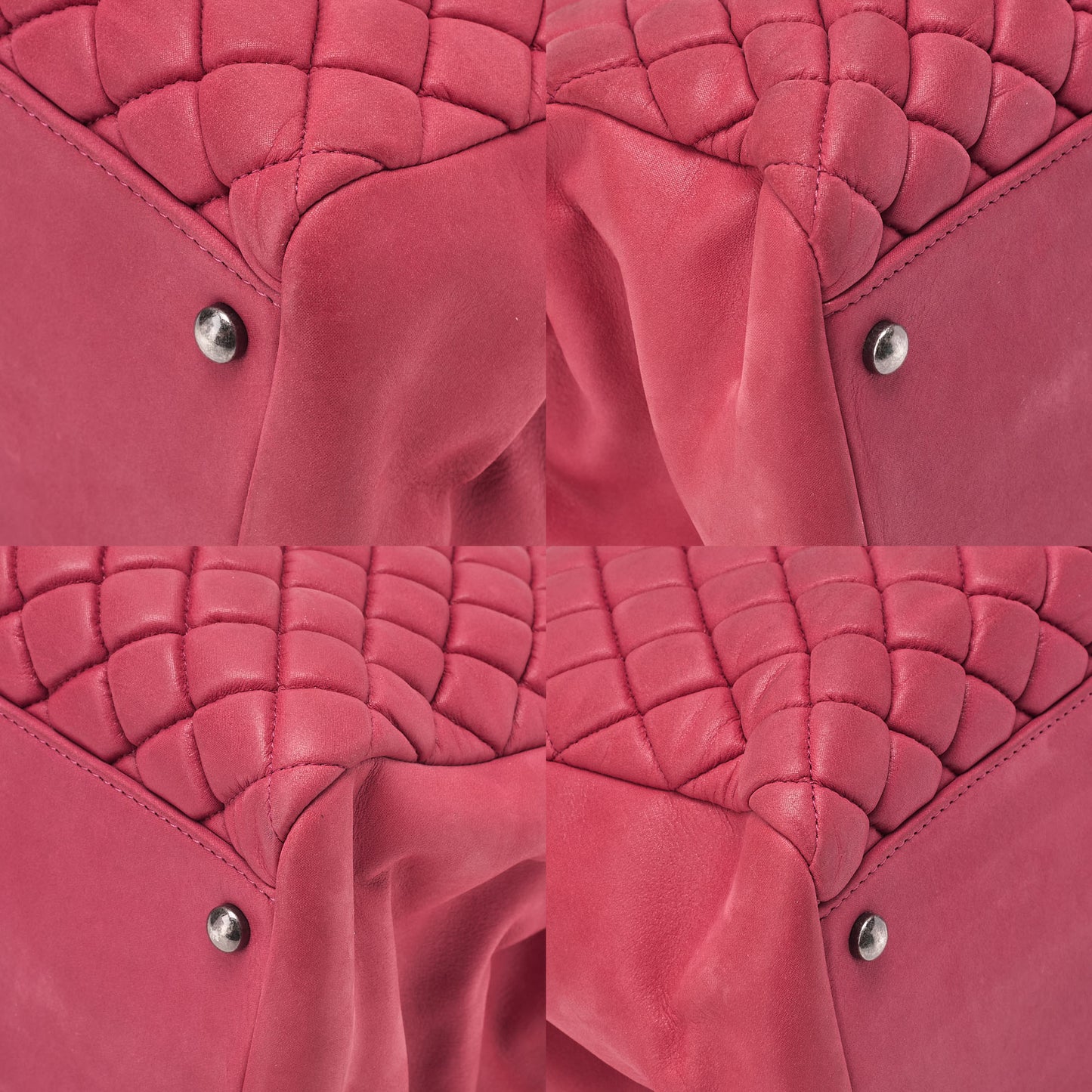 CHANEL Sparkle LeatherMatelasse Coco Charm Chain Shoulder Red Vintage-Tone Hardware, Pre-Owned
