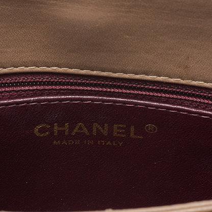 CHANEL ChanelMatelasse Square Trendy CC 2-Way Chain Shoulder Lambskin Beige Gold-Tone Hardware, Pre-Owned