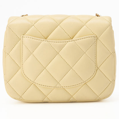 CHANEL Lambskin Minimat Telass? Gripore Chain Shoulder Yellow Gold-Tone Hardware, Pre-Owned