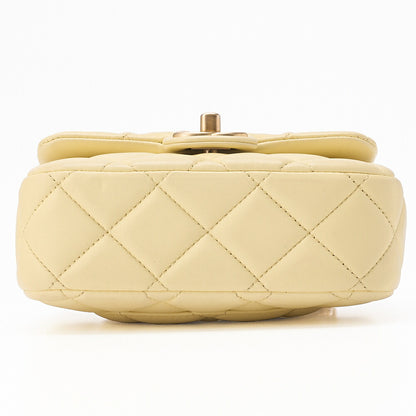 CHANEL Lambskin Minimat Telass? Gripore Chain Shoulder Yellow Gold-Tone Hardware, Pre-Owned
