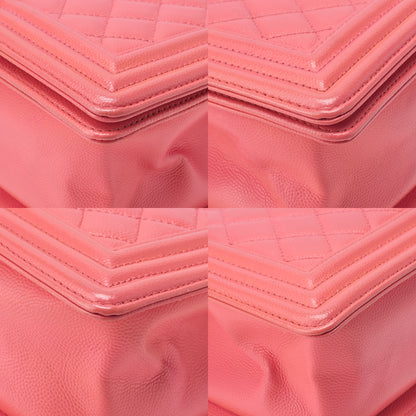 CHANEL Caviar Skin Boy Chanel 25 Chain Shoulder Pink Gold-Tone Hardware, Pre-Owned