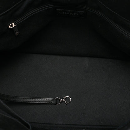 CHANEL Chanel Caviar Skin Matelasse Large Coco Mark Chain Tote Black Silver-Tone Hardware, Pre-Owned