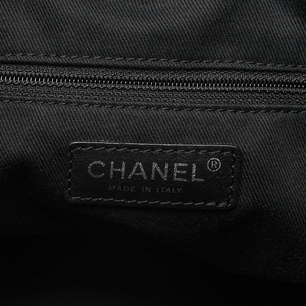CHANEL Chanel Caviar Skin Matelasse Large Coco Mark Chain Tote Black Silver-Tone Hardware, Pre-Owned