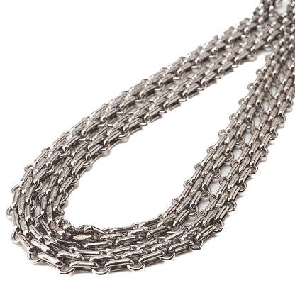CHANEL Cotton Union Jacklock Double Flap Chain Shoulder Navy Silver-Tone Hardware, Pre-Owned