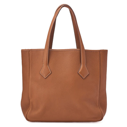 HERMES Victoria Cavas 32 Taurillon Tote Bag Gold Silver-Tone Hardware, Pre-Owned