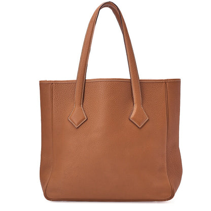 HERMES Victoria Cavas 32 Taurillon Tote Bag Gold Silver-Tone Hardware, Pre-Owned