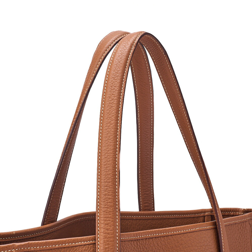 HERMES Victoria Cavas 32 Taurillon Tote Bag Gold Silver-Tone Hardware, Pre-Owned