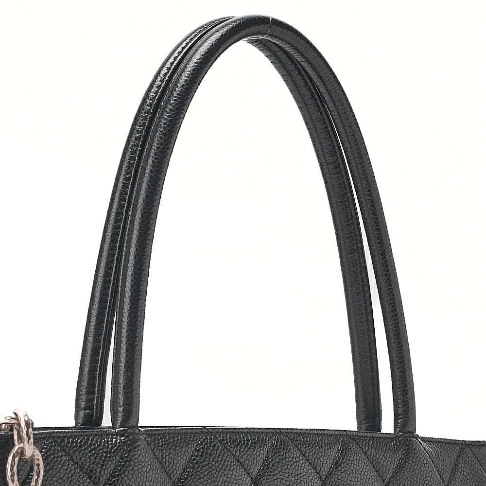 CHANEL Matelasse Reissue Tote Caviar Skin Black Silver-Tone Hardware, Pre-Owned