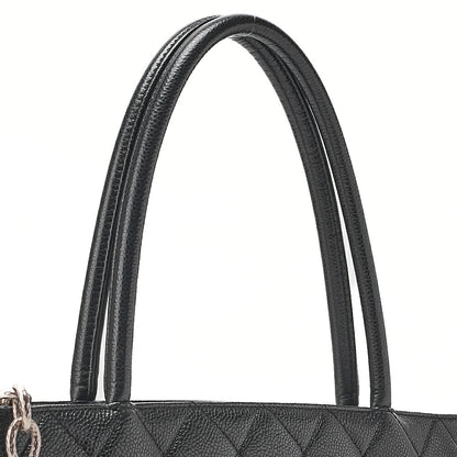 CHANEL Matelasse Reissue Tote Caviar Skin Black Silver-Tone Hardware, Pre-Owned