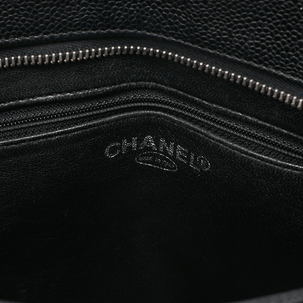 CHANEL Matelasse Reissue Tote Caviar Skin Black Silver-Tone Hardware, Pre-Owned