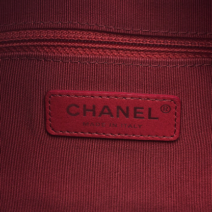 CHANEL Vintage Calf V-Stitch Gabriel Duchanel Large Chain Shoulder Red Gold x Silver -Tone Hardware, Pre-Owned