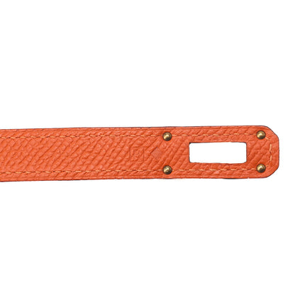 Hermes Hermes Kelly Wallet Bi-fold Long Wallet Epson Orange Gold-Tone Hardware, Pre-Owned