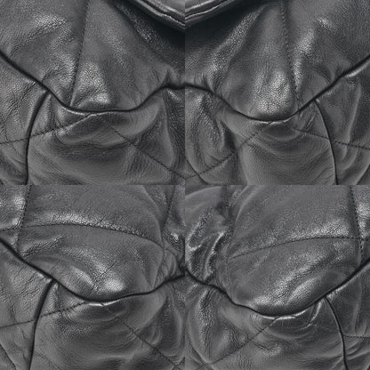 CHANEL Lambskin Matelasse Chanel 19 2WAY Chain Shoulder Black Gold x Silver -Tone Hardware, Pre-Owned