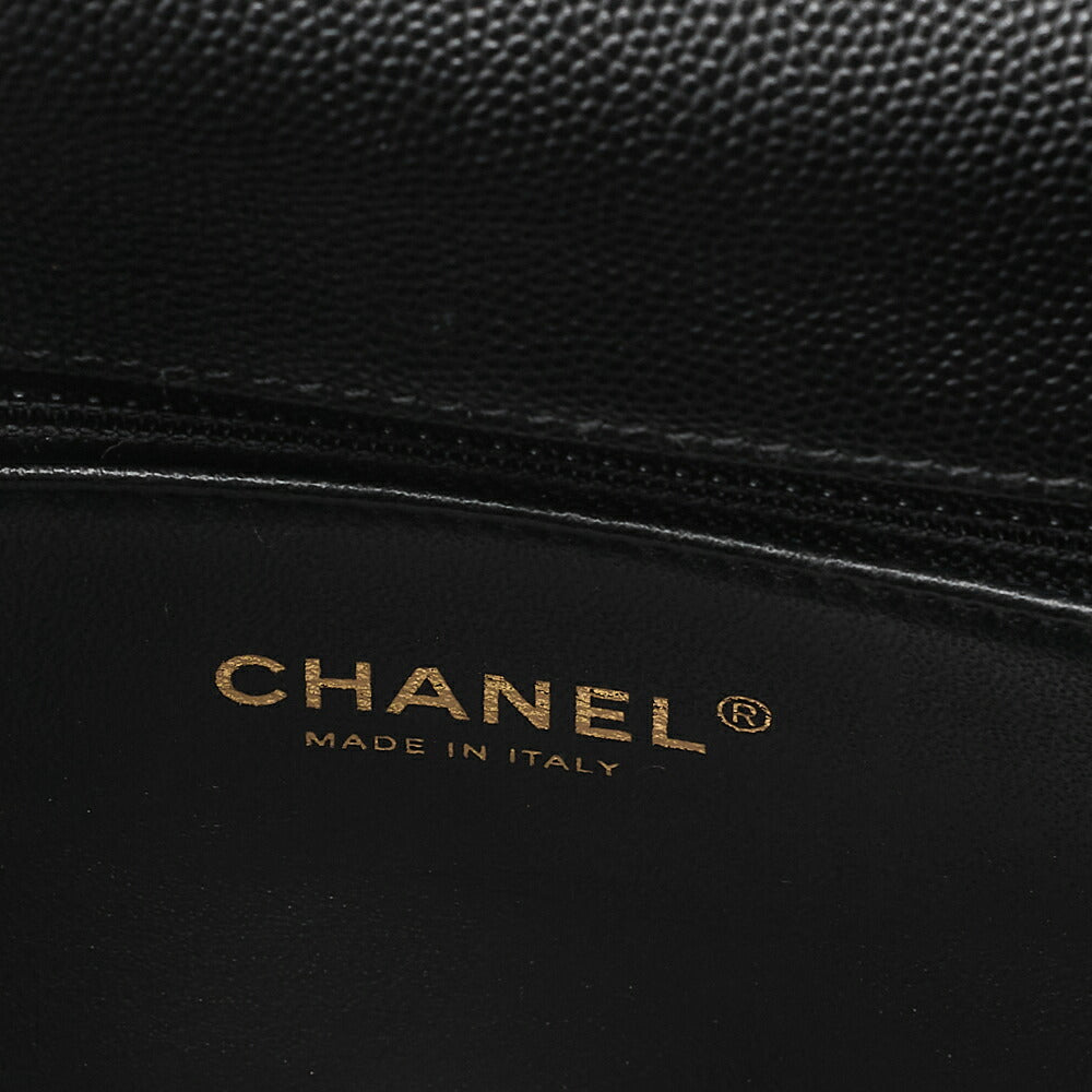 CHANEL Caviar Skin x Lizard Matelasse Coco Handle 29 S 2-Way Handbag Black x Red Gold-Tone Hardware, Pre-Owned