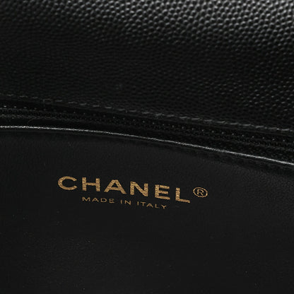 CHANEL Caviar Skin x Lizard Matelasse Coco Handle 29 S 2-Way Handbag Black x Red Gold-Tone Hardware, Pre-Owned