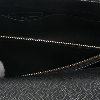 CHANEL Caviar Skin x Lizard Matelasse Coco Handle 29 S 2-Way Handbag Black x Red Gold-Tone Hardware, Pre-Owned