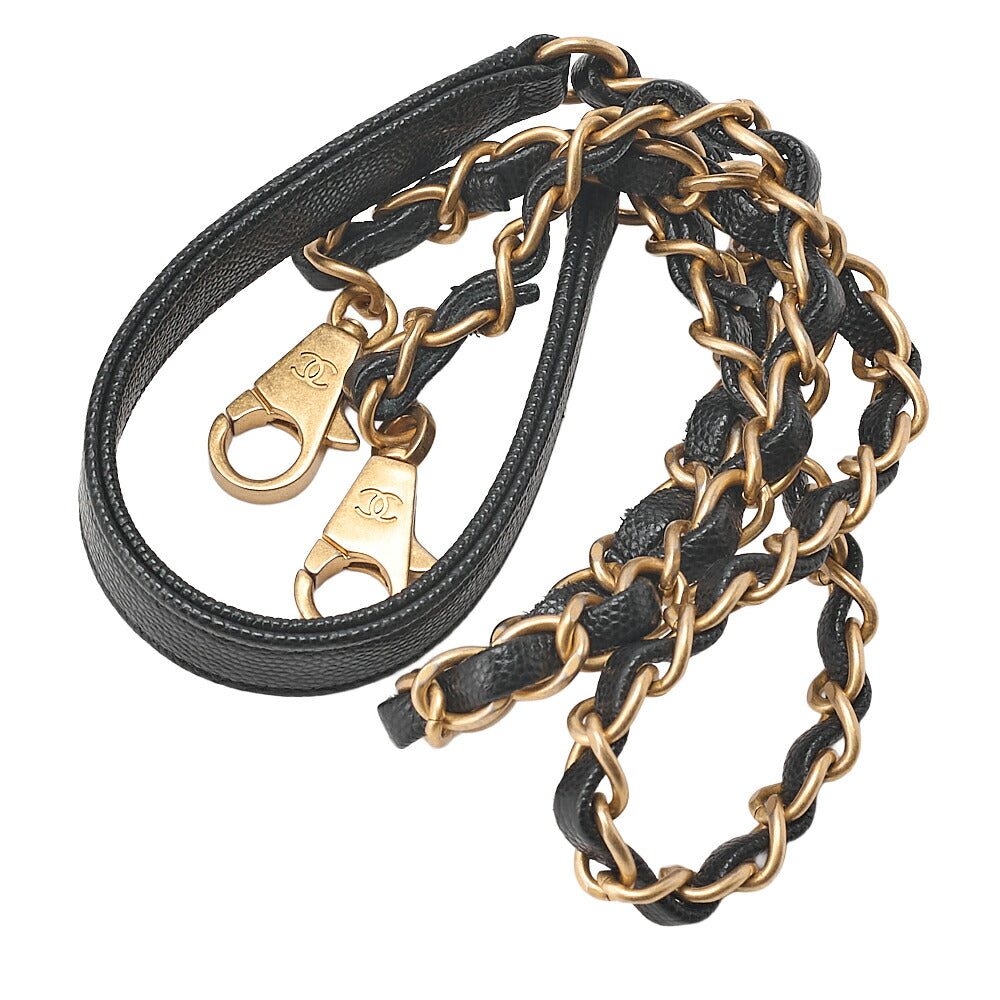 CHANEL Caviar Skin x Lizard Matelasse Coco Handle 29 S 2-Way Handbag Black x Red Gold-Tone Hardware, Pre-Owned