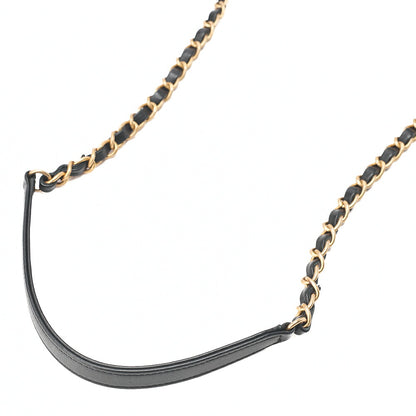 CHANEL Caviar Skin Matelasse CC Filigree 2WAY Chain Shoulder Black Gold-Tone Hardware, Pre-Owned