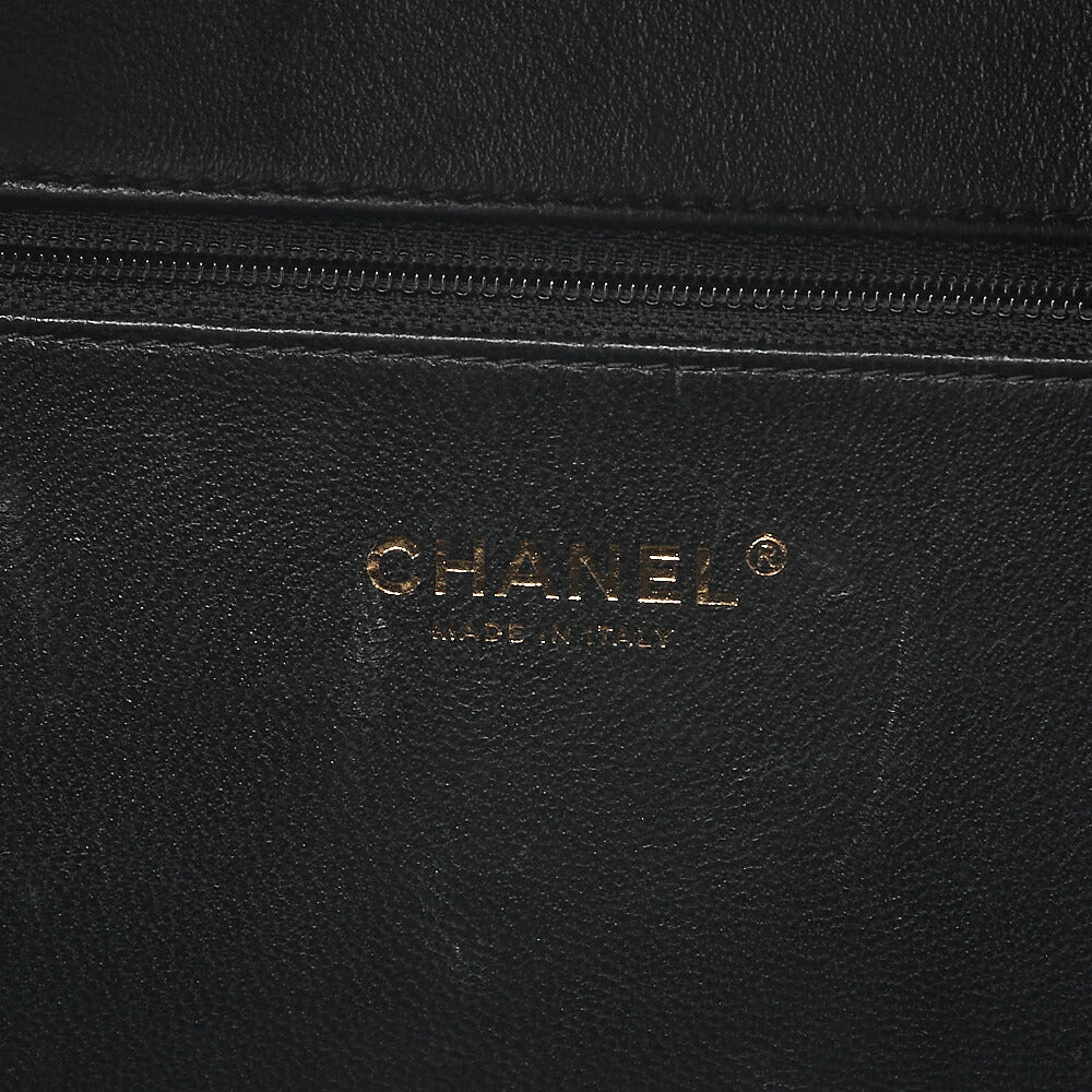 CHANEL Caviar Skin Matelasse CC Filigree 2WAY Chain Shoulder Black Gold-Tone Hardware, Pre-Owned