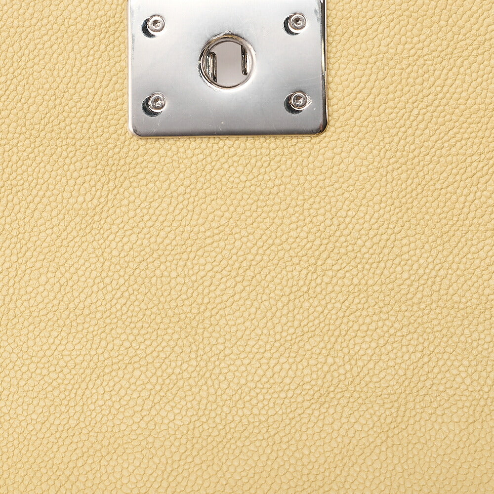 CHANEL Boy Chanel 20 Caviar Skin Chain Shoulder Yellow Tone Silver-Tone Hardware, Pre-Owned