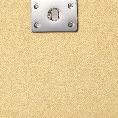 CHANEL Boy Chanel 20 Caviar Skin Chain Shoulder Yellow Tone Silver-Tone Hardware, Pre-Owned
