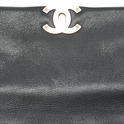 CHANEL Lambskin Matelasse Chanel 19 2WAY Chain Shoulder Black Gold x Silver-Tone Hardware, Pre-Owned