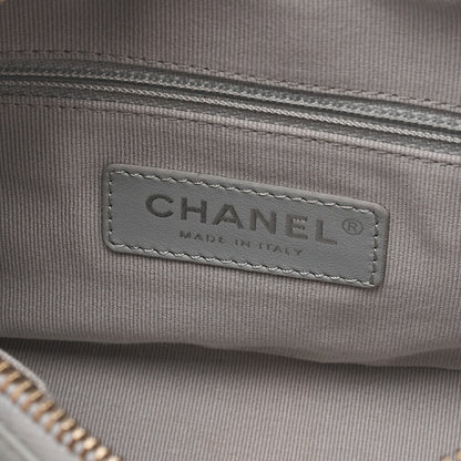 CHANEL Vintage Calf Gabrielle Deux Chain Shoulder Gray Gold x Silver-Tone Hardware, Pre-Owned