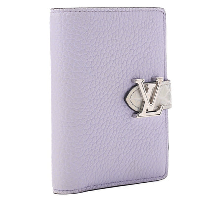LOUIS VUITTON Rocodile x Leather Vertical Bi-Fold Wallet Purple IC Chip Silver-Tone Hardware, Pre-Owned