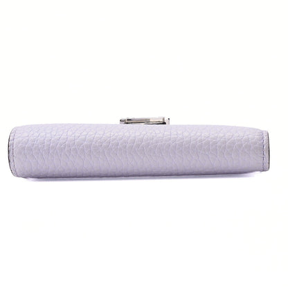 LOUIS VUITTON Rocodile x Leather Vertical Bi-Fold Wallet Purple IC Chip Silver-Tone Hardware, Pre-Owned