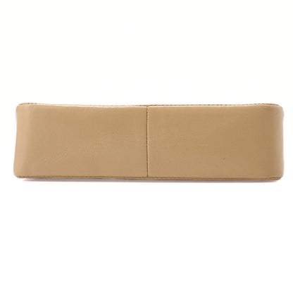CHANEL Lambskin Matelasse Coco Mark 2-way Handbag Beige Gold-Tone Hardware, Pre-Owned