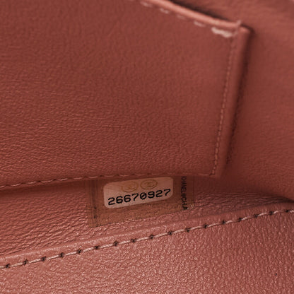 CHANEL Lambskin Coco Mark Vanity Wood Handle 2-Way Shoulder Pink Gold-Tone Hardware, Pre-Owned