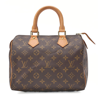 LOUIS VUITTON Louis Vuitton Monogram Speedy 25 Handbag M41528 Brown Gold-Tone Hardware, Pre-Owned