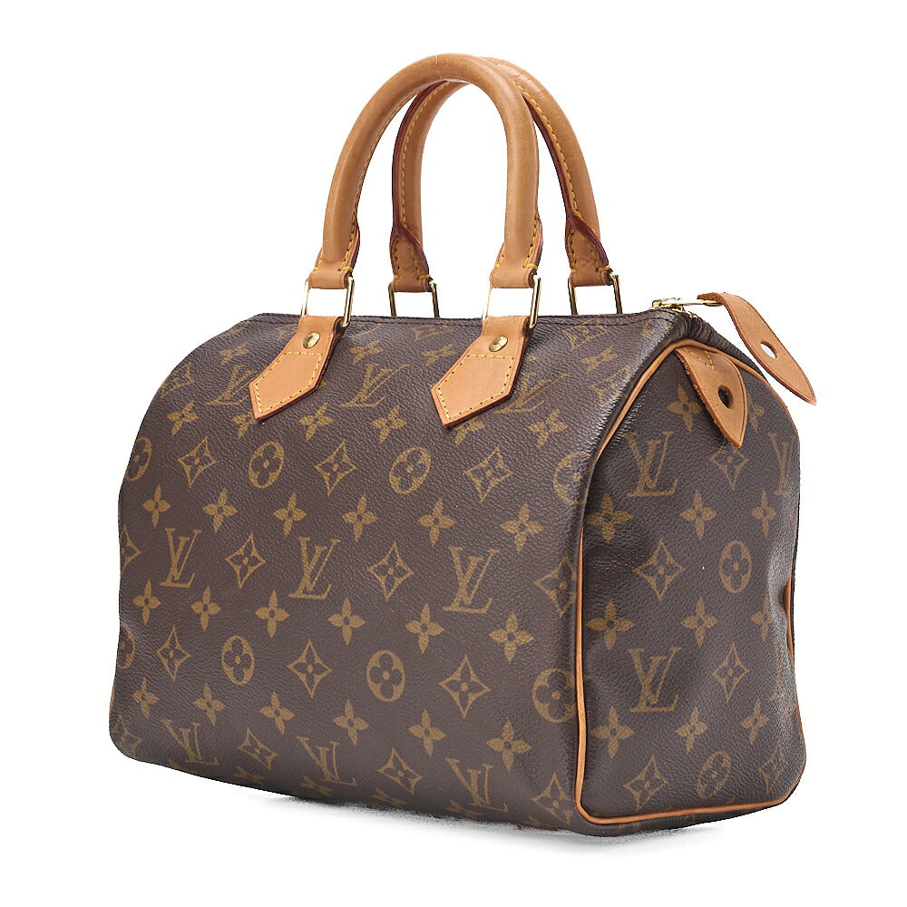 LOUIS VUITTON Louis Vuitton Monogram Speedy 25 Handbag M41528 Brown Gold-Tone Hardware, Pre-Owned