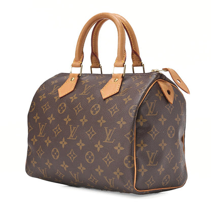 LOUIS VUITTON Louis Vuitton Monogram Speedy 25 Handbag M41528 Brown Gold-Tone Hardware, Pre-Owned