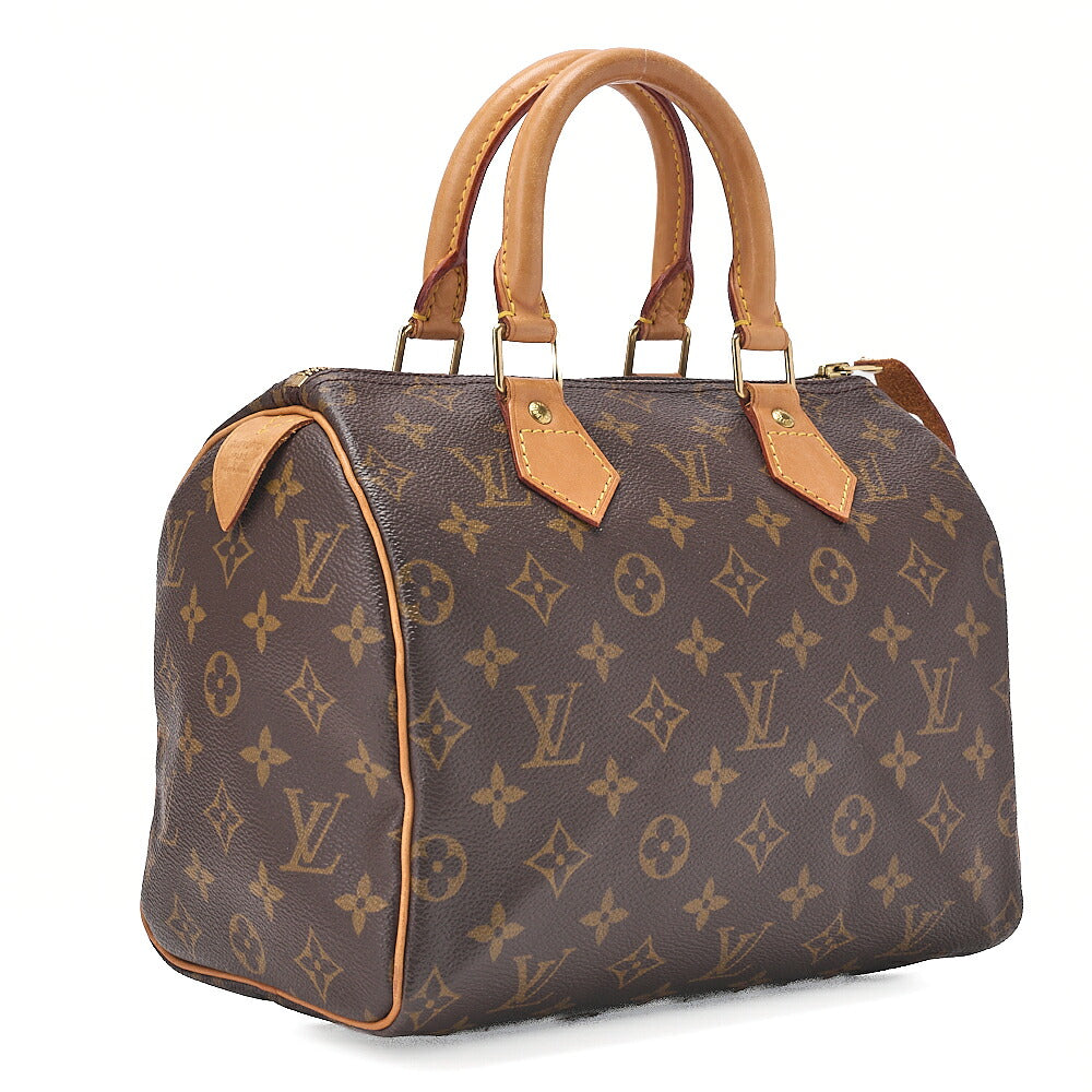 LOUIS VUITTON Louis Vuitton Monogram Speedy 25 Handbag M41528 Brown Gold-Tone Hardware, Pre-Owned